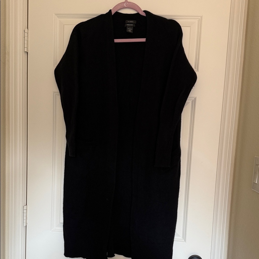 Nordstroms Halogen Women's Black Open Cardigan